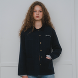 Cotton Trucker Jacket (NAVY)