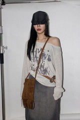 antique suede belt (3 color)