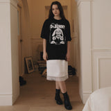 サテンレースミディスカート /Satin Lace midi skirt [3 Color]