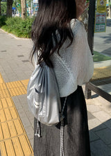 ppocketto silver string bag