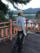 Plant wide denim pants 