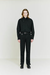 Collar Strap Shirt black (6683678933110)