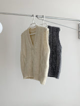 Quattro wool knit vest