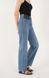 ミディアムストレートデニムパンツ / MEDIUM BLUE STRAIGHT DENIM PANTS [16626]