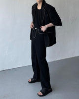 90's リネンデッキステッチオーバーサイズジャケット / 90's Linen Decki Stitch Oversized Jacket (2 colors)