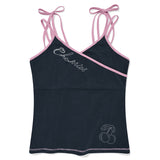 RIBBON POINT TERRY SLEEVELESS [DARK NAVY]