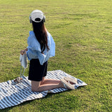 サンデールーズフィットクロップガーゼシャツ