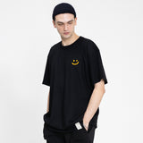 [UNISEX]Small Drawing Smile White Clip Short Sleeve Tee_6color (6567257374838)