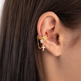 3ラインドロップチェーンウィズペンダントイヤーカフ/3 line drop chain with pendant earcuff