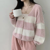 Fusha One Button One Unitara Semi-Crop Cardigan (4 colors)