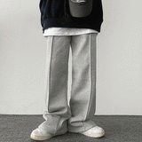 [Fleece] Cuss Slit Banded Waist Pants