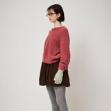 FLUFFY KNIT PULLOVER, MAUVEWOOD