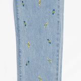ワイドフィットキャンディ刺繡デニムパンツ/WIDE FIT CANDY EMBROIDERY DENIM PANTS
