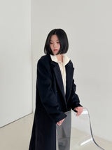 リブハーフジップアップニット/Ribbed Half Zip Up Knit (4color)