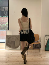 ティートンレトロポケットミニデニムスカート/Teaton Retro Pocket Mini Denim Skirt