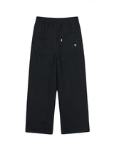 ワンタックワイドスウェットパンツ BLACK
