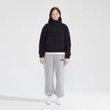 ハイネックダンブルフリーススウェットシャツ/NECK DUMBLE FLEECE SWEATSHIRT_BLACK