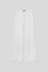 Glitter Tweed Pants White