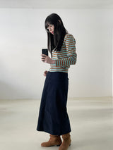 Remember corduroy long skirt 