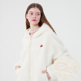 チェリーフリースフーディー付きジャンパー / CHERRY FLEECE HOODIE JUMPER [CREAM]