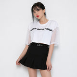 FBFネットクロップTシャツ/TOP(8643) FBF Net Crop Tee