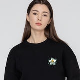 Drawing Letter Flower Smile Sweatshirt_Green Logo