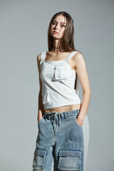 ベルトスリーブレストップ / BELT SLEEVELESS TOP