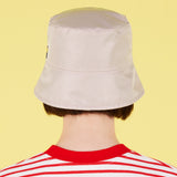 Stud Drop Over Fit Poly Bucket Hat Babypink