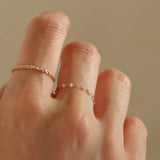 14K gold beve chain ring (6679692968054)