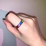レインボーハートリング/Rainbow heart ring