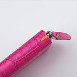 クロコダイルエンボラージウォレット/CROCODILE EMBO LARGE WALLET-PINK