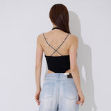 チェーンストラップボディスーツ/TOP(9358) Chain Strap Bodysuit
