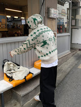 No.0481 ノルディックニットフードジップアップ