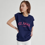 Classic Sweat-vest [Navy] (6679683170422)