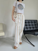 オーバーロックダートパンツ/overlock dart pants