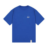 スモールマルチフラワードローイングショートスリーブTシャツ / Small Multi-Flower Drawing Smile Short-Sleeved T-shirt