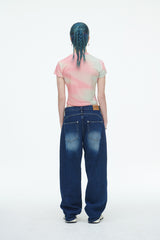 オーバーザレインボーシャーベットクロップ半袖Tシャツ / Over The Rainbow Sherbet Crop T no.1