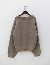 バゲットVネックニット/Baguette V-neck Knit (4color)