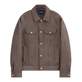 Standard Suede Trucker Jacket (Dark brown)