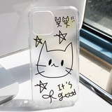 ジャンピングキャットフレンズフォーンハードケース / Jumping cat Friends Phone Hard Case