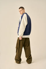 VINTAGE PINTUCK COTTON PANTS - KHAKI