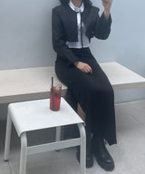 ミューズスリットサマーロングバンディングスカート / Muse Slit Summer Long Banding Skirt (2 colors)
