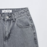 セミワイドフィットシングルダイレクションスリットデニムパンツ