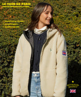 フリースオーバーサイズジャケット/RCH fleece oversized Jacket ivory