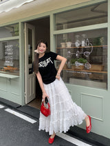 リボンレタリングTシャツ