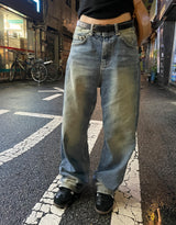 ブラッシュワイドデニムパンツ / Brush wide denim pants