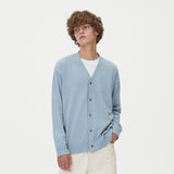LAMBSWOOL V NECK CARDIGAN_SKY BLUE (6612828127350)