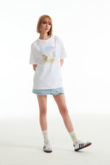 チェリープラネットポイントTシャツ／CHERRY PLANT POINT T-SHIRT [WHITE]