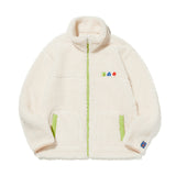 KIRSH X MISAKI KAWAI FLEECE MIX PATCH STADIUM MEN JACKET [IVORY]