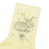 ウィティーバニースケッチグラフィックソックス／WITTY BUNNY SKETCH GRAPHIC SOCKS [IVORY]